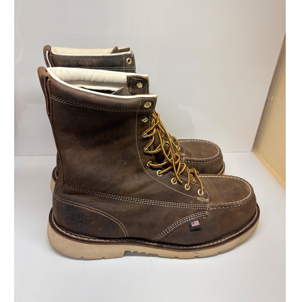 Thorogood American Heritage Mens 14EE  Brown Leather Moc Steel Toe Boots